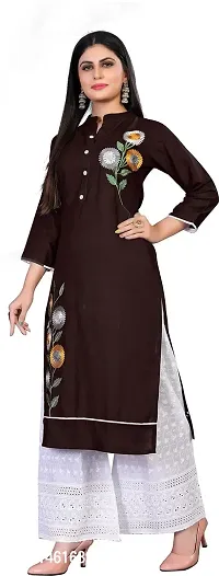 zokhi? Women's Straight Stitched Kurti with Plazzo-thumb4