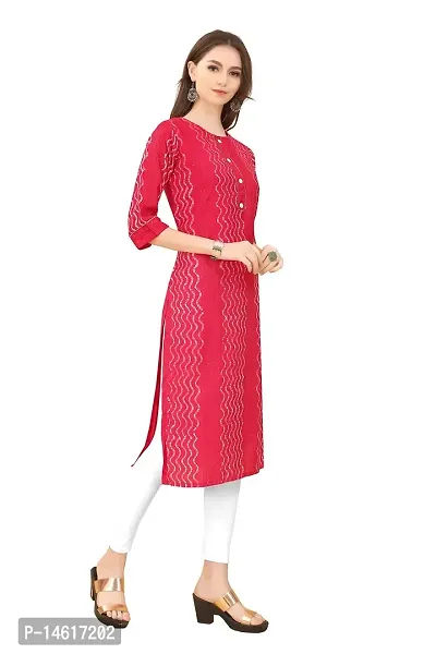 zokhi Women's Chanderi Batik Laheriya Print  Straight Stitched Kurti_(Sequence Work)-thumb4