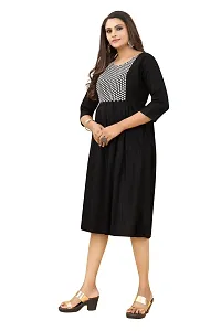 zokhi Women's Embroidered Rayon Straight Kurti-thumb3