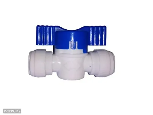 PBROS 1 Pieces Manual Flush Switch 3/8 Inch pushfit Straight OD Tube Ball Valve Quick Connect Fitting 3/8-Inch by 3/8-Inch OD Valve for RO-thumb0