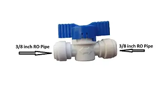 PBROS 1 Pieces Manual Flush Switch 3/8 Inch pushfit Straight OD Tube Ball Valve Quick Connect Fitting 3/8-Inch by 3/8-Inch OD Valve for RO-thumb1