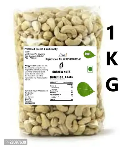 Organic Whole Cashew Nuts 1 Kg-thumb0