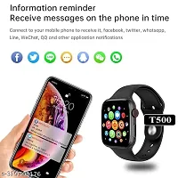 T500 Smartwatch Touch Screen Smart Fitness Band Watch with Heart Rate Activity Tracker Waterproof Body Smart Watch AJFuture (Black)Smart Watches-thumb1