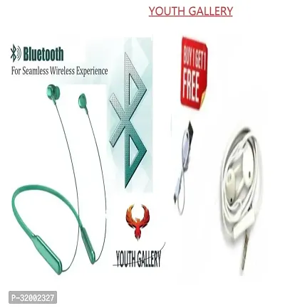 M31 Dynamic Neckband Long Battery Backup Headset (Green, In the Ear)