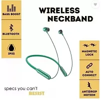 M31 Dynamic Neckband Long Battery Backup Headset (Green, In the Ear)-thumb4