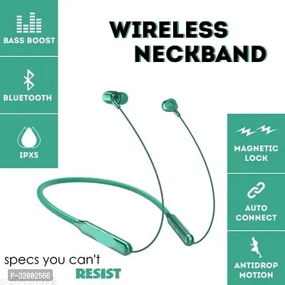 M31 Dynamic Neckband Long Battery Backup Headset (Green, In the Ear)-thumb3