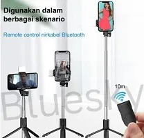 Extendable Selfie Stick with Tripod Stand and Detachable Wireless Bluetooth Remote-thumb4