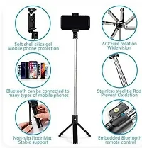 Extendable Selfie Stick with Tripod Stand and Detachable Wireless Bluetooth Remote-thumb1