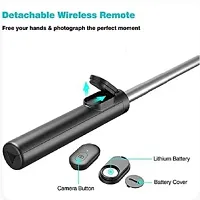 Extendable Selfie Stick with Tripod Stand and Detachable Wireless Bluetooth Remote-thumb1