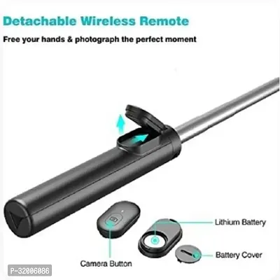 Extendable Selfie Stick with Tripod Stand and Detachable Wireless Bluetooth Remote-thumb2