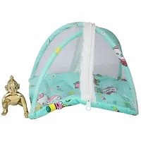 SHRI BANKEY BIHARI COLLECTION Laddu Gopal Luxury Bed Mosquito Net with Pillow/Machardani for Krishna Ji (Color  Design As Per Available) (8 * 9 Inch)-thumb4