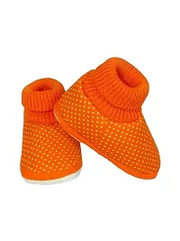 New born baby shoes Pack of 3 (blue, orange and pink)-thumb3
