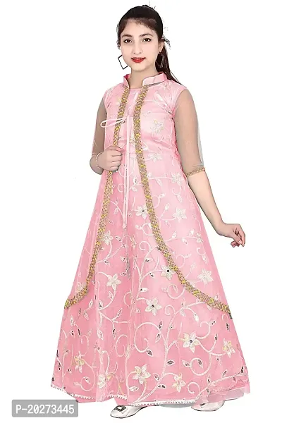 Kitty-Fashion Anarkali in Silicon Fabric Gown with Kotti for Girls Kids-thumb3