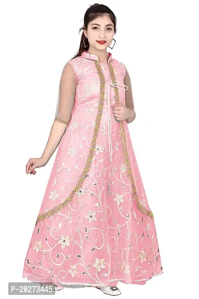 Kitty-Fashion Anarkali in Silicon Fabric Gown with Kotti for Girls Kids-thumb2