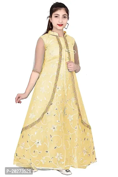 Kitty-Fashion Anarkali in Silicon Fabric Gown with Kotti for Girls Kids-thumb3