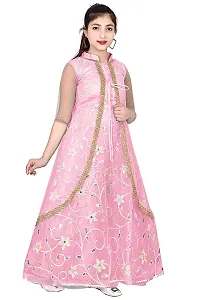 Kitty-Fashion Anarkali in Silicon Fabric Gown with Kotti for Girls Kids-thumb1