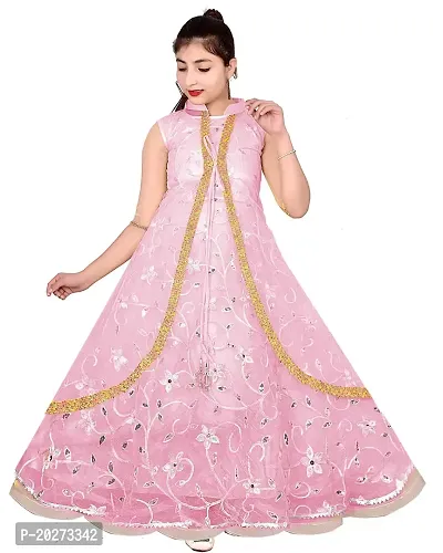 Kitty-Fashion Anarkali in Silicon Fabric Gown with Kotti for Girls Kids-thumb0