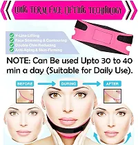 Cooters Face Lifting Mask | Double Chin Reducer Elastic Face Slimming Bandage | V Line Face Shaper|| Jaw Shaper Women Chin Cheek Lift Up Belt Facial Anti Wrinkle Yoga Strap Face Care Slim Tools (Color : Pink)-thumb2