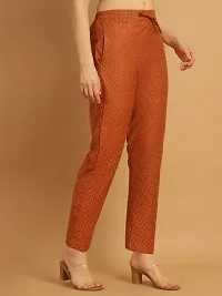 Enchanted Drapes Orange Dots Womens Cotton Pants-thumb2