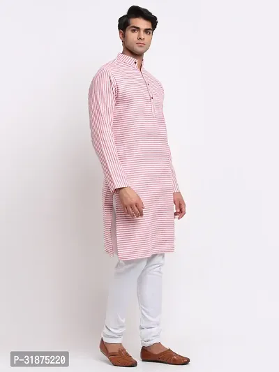 Red Striped Mens Long Kurta-thumb2