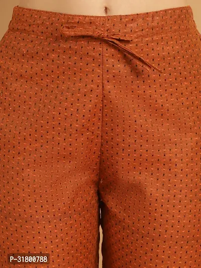 Enchanted Drapes Orange Dots Womens Cotton Pants-thumb5