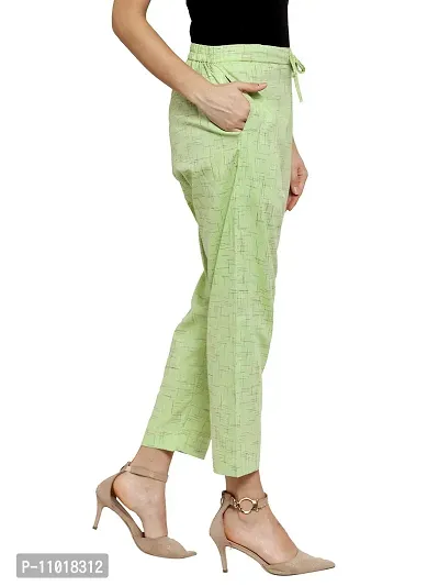 Enchanted Drapes Green Cotton Pants-thumb2