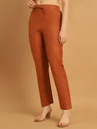 Enchanted Drapes Orange Dots Womens Cotton Pants-thumb1