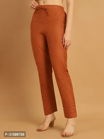 Enchanted Drapes Orange Dots Womens Cotton Pants-thumb2