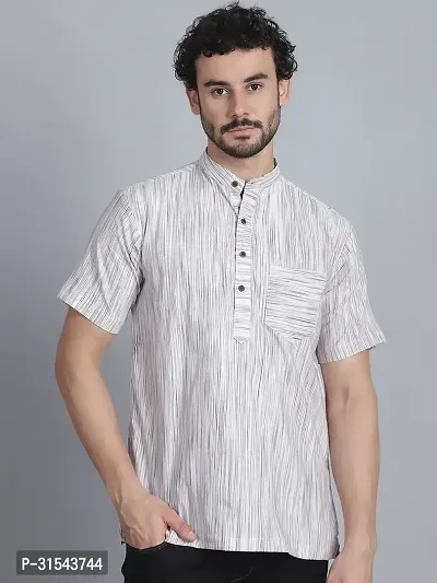 Mens Cotton Short Kurta-thumb0