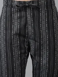 Enchanted Drapes Black Printed Womens Cotton Pants-thumb4