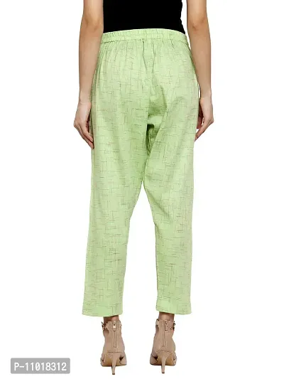 Enchanted Drapes Green Cotton Pants-thumb5