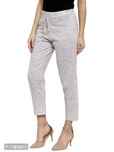 Enchanted Drapes Grey Cotton Pants-thumb3