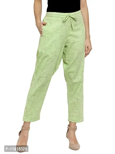 Enchanted Drapes Green Cotton Pants