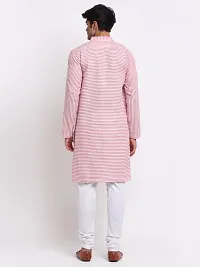 Red Striped Mens Long Kurta-thumb2