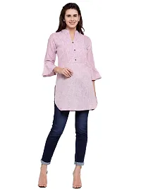 Enchanted Drapes Mauve Solid Women's Cotton Short Kurti-thumb3