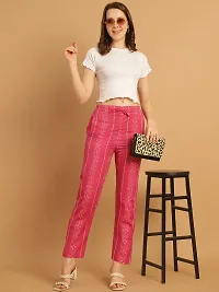 Enchanted Drapes Pink Printed Womens Cotton Pants-thumb3