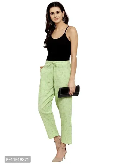 Enchanted Drapes Green Cotton Pants-thumb4