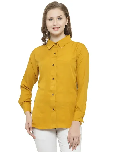 Enchanted Drapes Womens' Plain Crepe Ladies Shirt [Size: 6XL] {EDLSH0013}