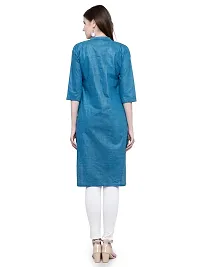 Enchanted Drapes Women's Blue Cotton Kurti (Size : 2XL) {EDKC0005}-thumb3