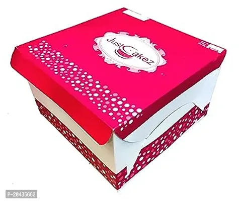 Cake Box For Packaging Just Cakez Premium Design Box For Cake Package With Lockable Corners For Extra Safety Bakery Boxes Half Kg Pack Of 10 8X8X5 Inch