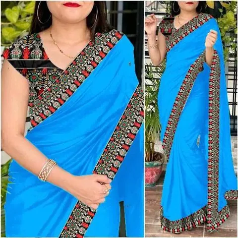 Elegant Chanderi Cotton Saree with Blouse piece 