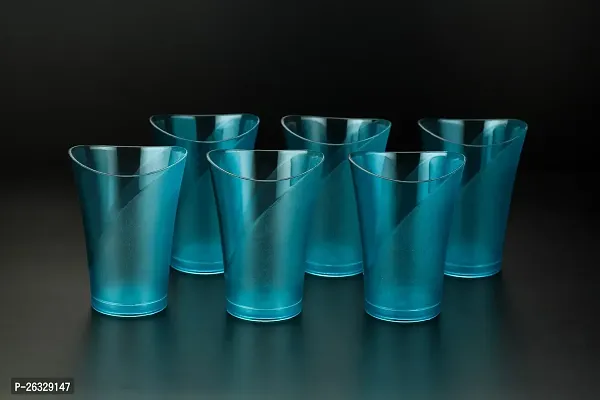 Classic Plastic Water Juice Glass Set , Pack Of 6-thumb0