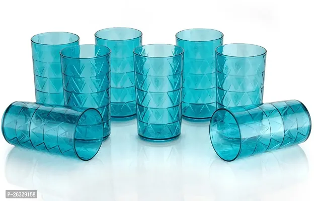 Classic Plastic Water Juice Glass Set , Pack Of 8-thumb0