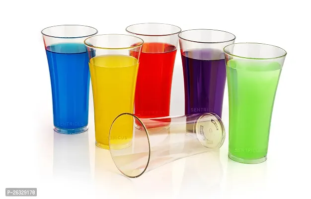 Classic Plastic Water Juice Glass Set , Pack Of 6-thumb0