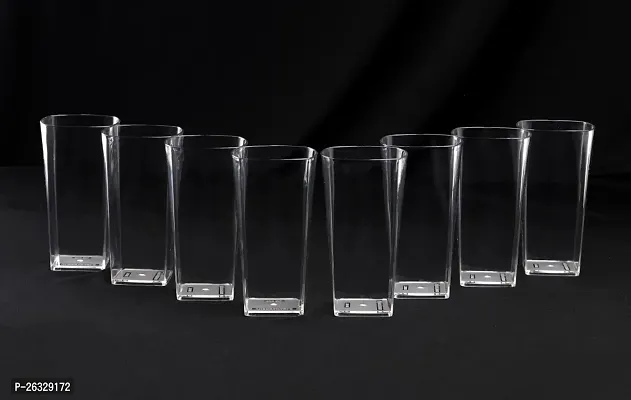 Classic Plastic Water Juice Glass Set , Pack Of 8