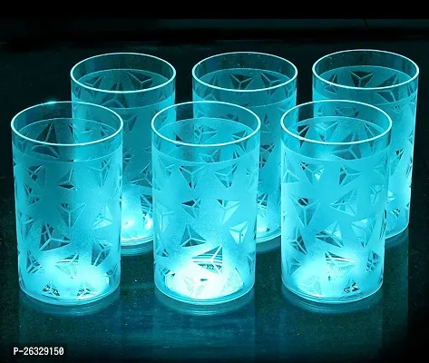 Classic Plastic Water Juice Glass Set , Pack Of 6-thumb0