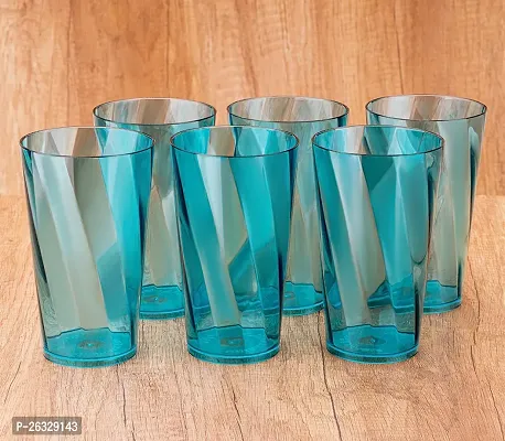 Classic Plastic Water Juice Glass Set , Pack Of 6