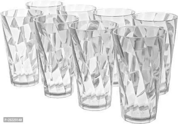 Classic Plastic Water Juice Glass Set , Pack Of 8-thumb0
