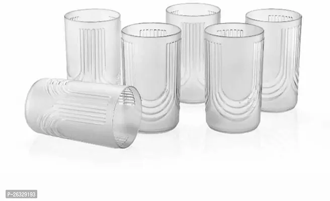 Classic Plastic Water Juice Glass Set , Pack Of 6-thumb0