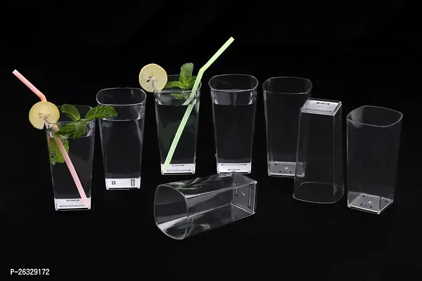 Classic Plastic Water Juice Glass Set , Pack Of 8-thumb2